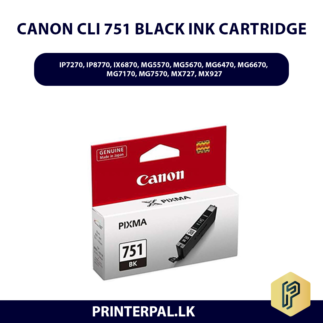 Canon751 Ink Canon CLI 751 Black Ink Cartridge - Printer Pal
